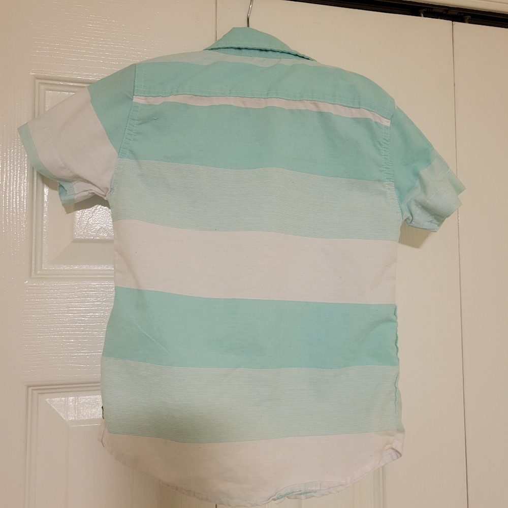 Two teal blue button-down shirts, boys size 4T - Picture 3 of 14